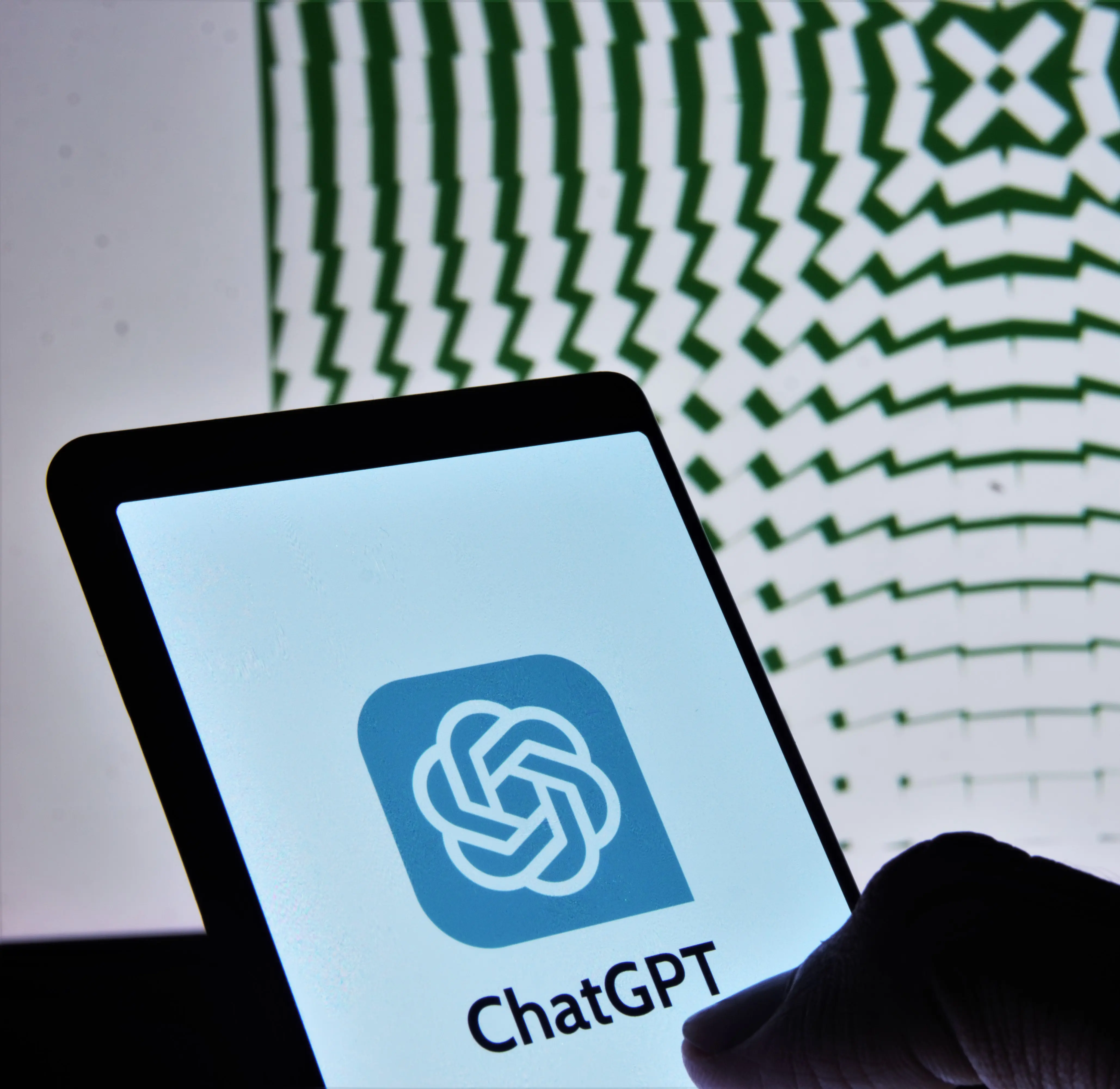 Billede af telefon med chatgbt logo